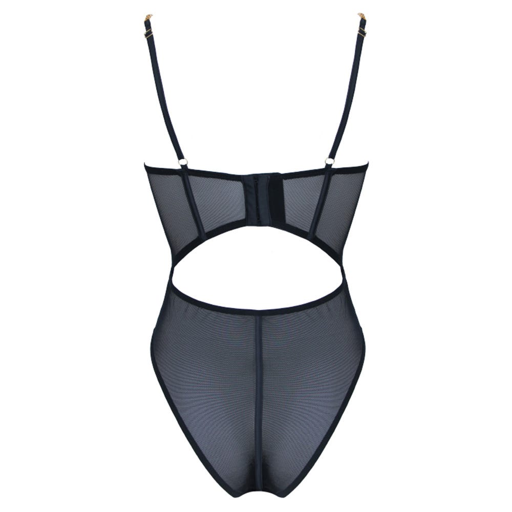 Love in Leather Muse Chain Strap Mesh Teddy