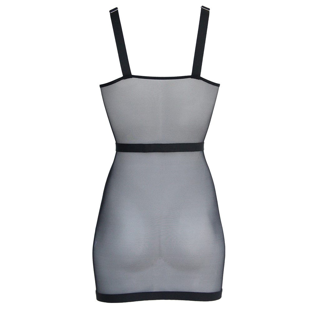 Love in Leather Muse Mesh Suspender Dress