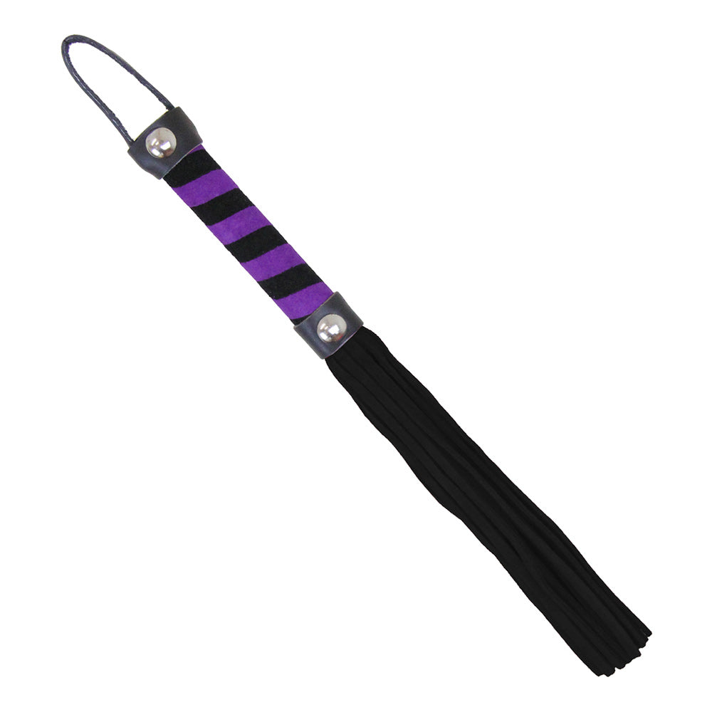 Love in Leather Willy Whip - Black Purple