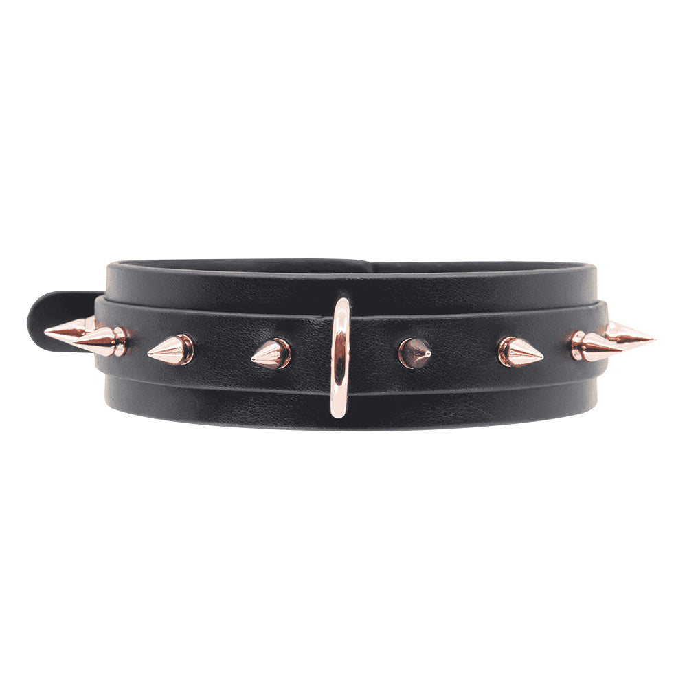 Love in Leather Spiked Faux Leather Collar