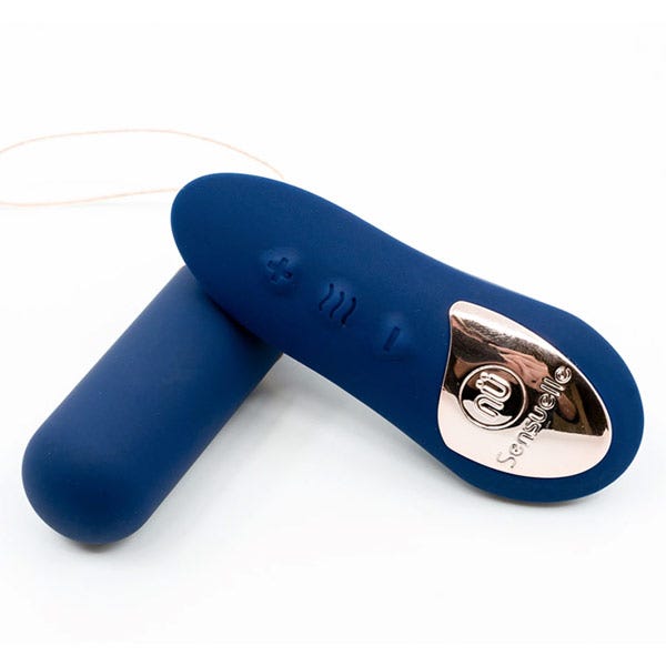Nu Sensuelle Remote Control Bullet Vibrator Plus - Navy Blue