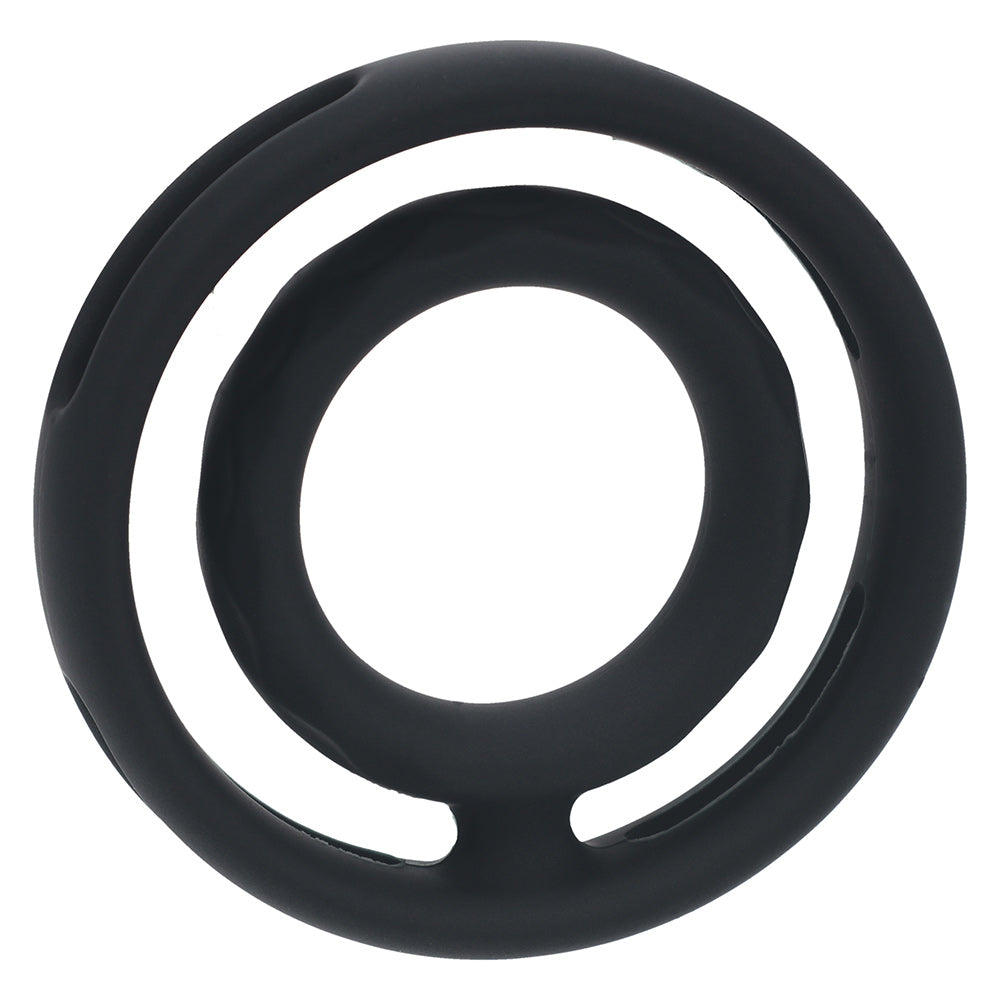 Shots LEVELZ Classic Grooved Silicone Cock & Ball Ring