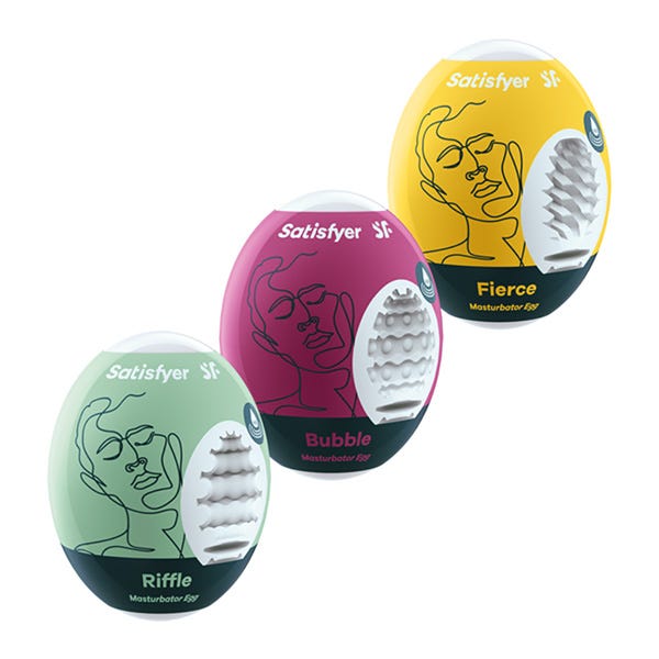 Satisfyer Riffle Bubble Fierce Masturbator Egg Set
