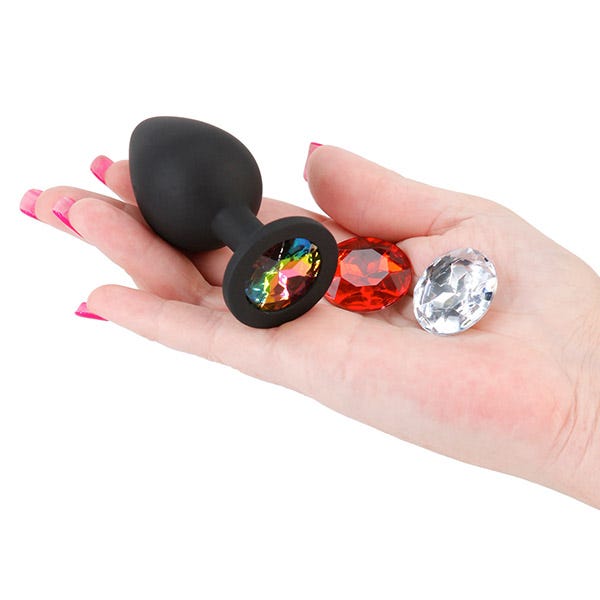 Glams Xchange Medium Interchangeable Round Gem Butt Plug