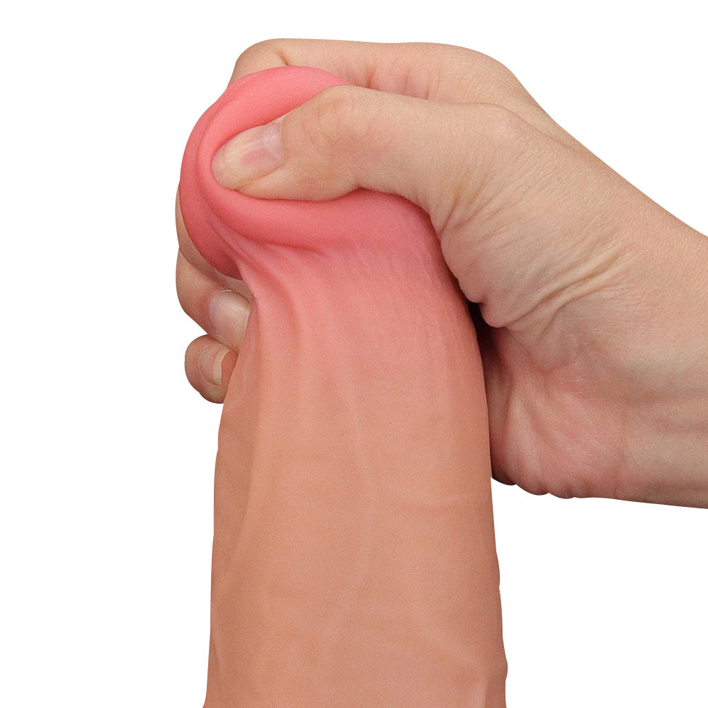 Lovetoy 13.5 inch King Sized Sliding Skin Dual Layer Dong