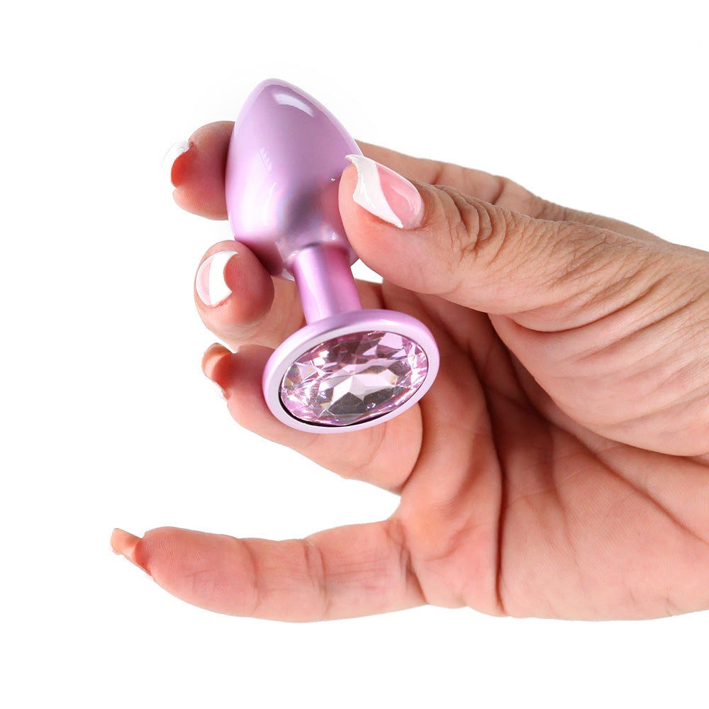 NS Novelties Rear Assets Iridescent Pink Butt Plug - Small