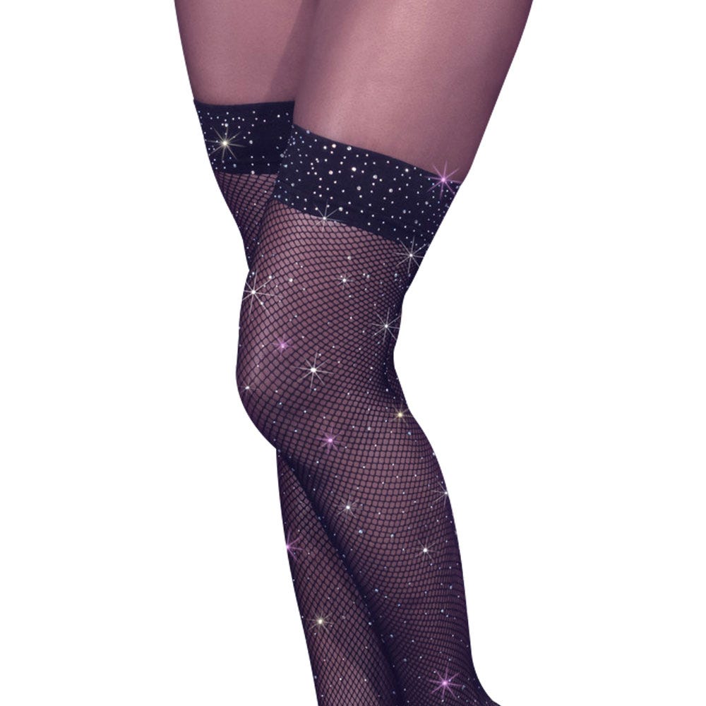 CalExotics Radiance Thigh High Stockings with Rhinestones