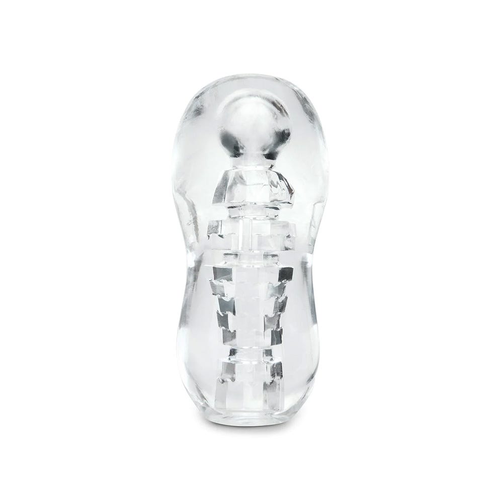 Zolo Gripz Spinner Squeezable Clear Stroker