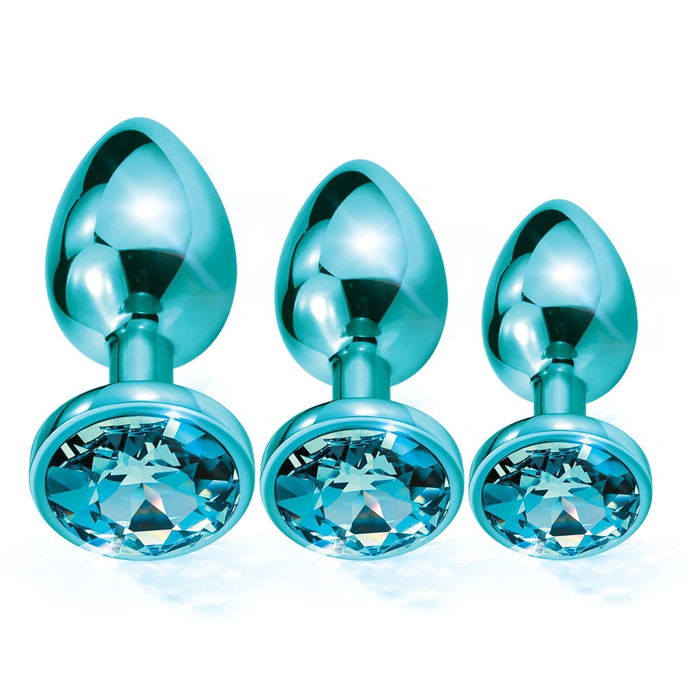Nixie Metal Butt Plug Trainer Set - Blue