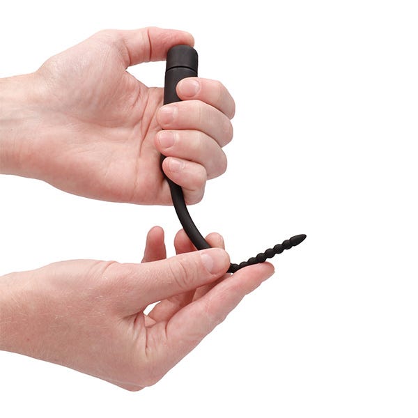 Silicone Vibrating Sound Plug Beaded Tip