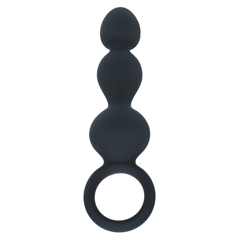 Shots LEVELZ Beaded Silicone Anal Probe with Loop Handle