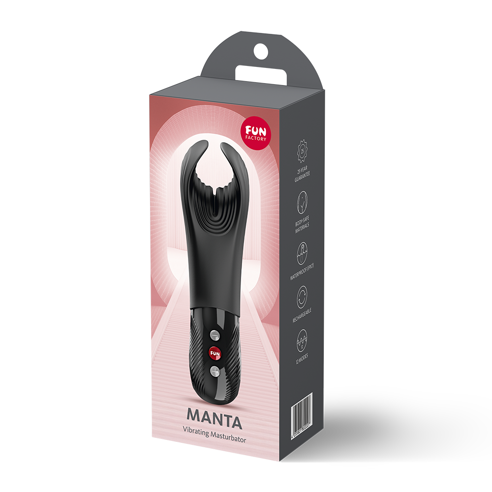 Fun Factory Manta Black Line Vibrating Stroker
