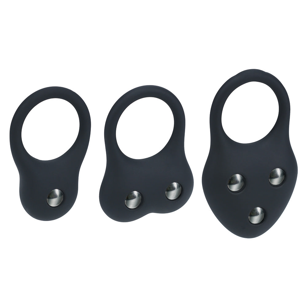 Shots LEVELZ Silicone Weighted Training Cock Ring Set