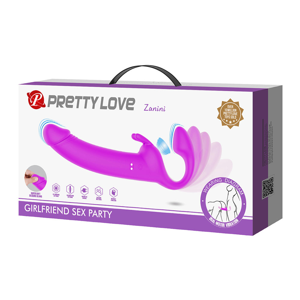 Pretty Love Zanini Vibrating Strapless Strap-On