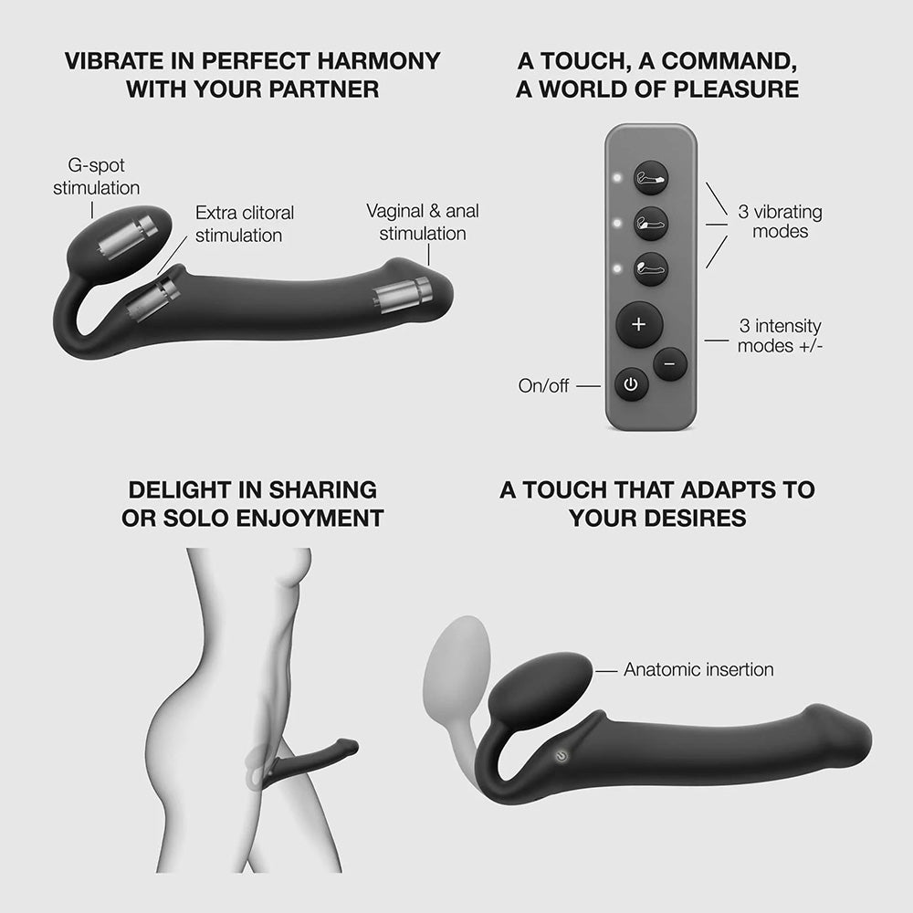 Strap-On-Me Vibrating Bendable Strapless Strap-On - Medium