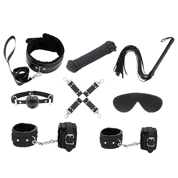 Love In Leather 9-Piece Bondage Kit