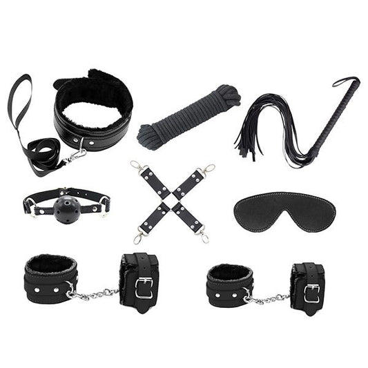 Love In Leather 9-Piece Bondage Kit
