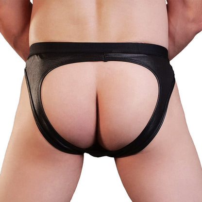 Love in Leather Wet Look 2 Ring Jock Strap