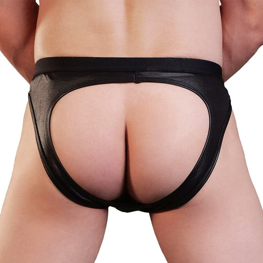 Love in Leather Wet Look 1 Ring Jock Strap