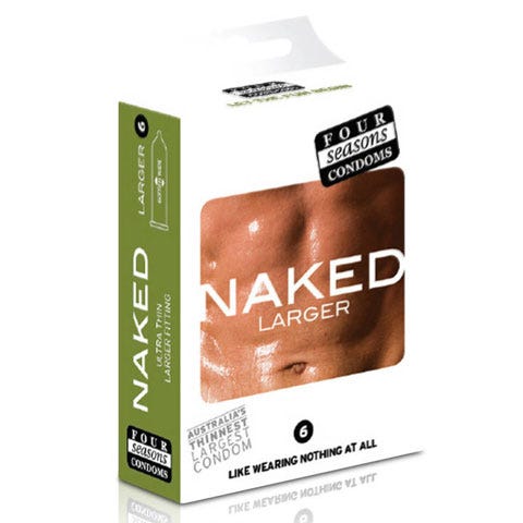 Four Seasons 6s Naked Larger Condoms 6-Pack