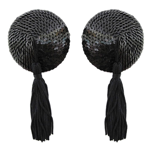 Love in Leather Round Nipple Tassels