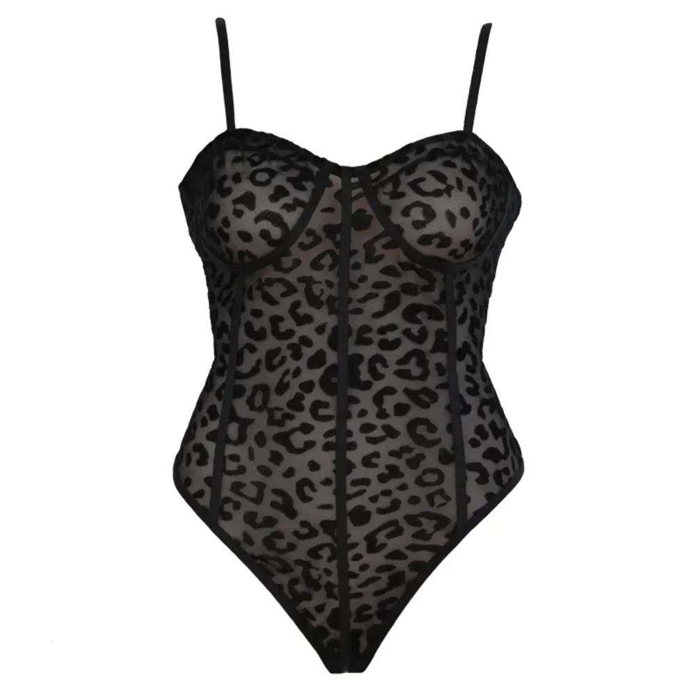 Love in Leather Muse Leopard Bodysuit