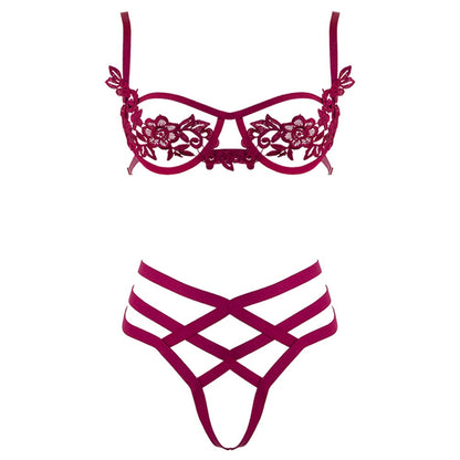 Love in Leather Floral Cut Out 2 Piece Set