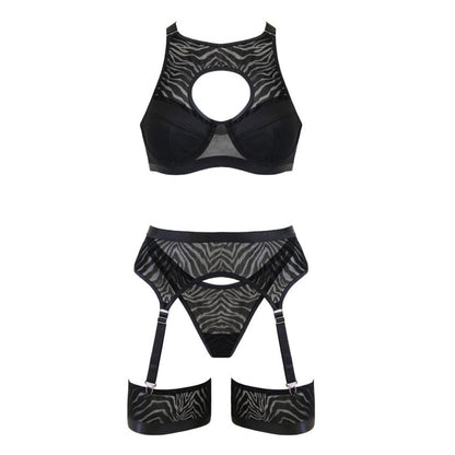 Love in Leather Muse Zebra Mesh 5 Piece Set