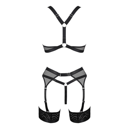 Love in Leather Muse Zebra Mesh 5 Piece Set