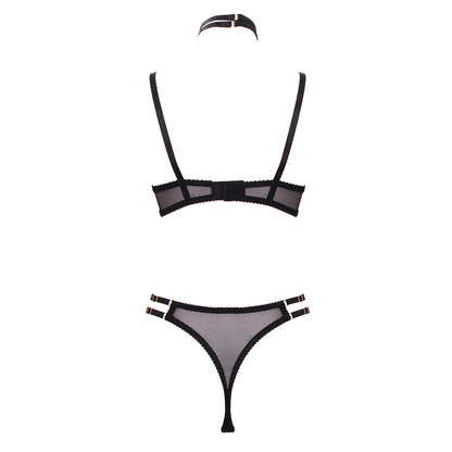 Love in Leather Muse Peek-a-boo 3 Piece Bra Set