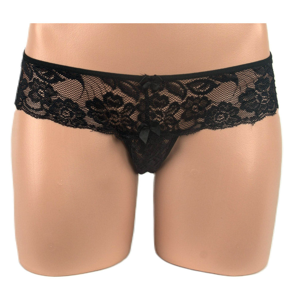 Poison Rose Lace Crutchless G-String