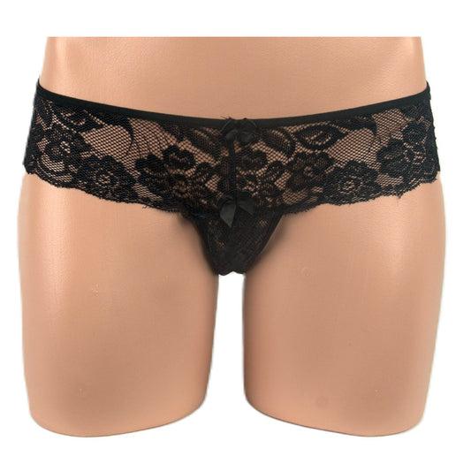 Poison Rose Lace Crutchless G-String