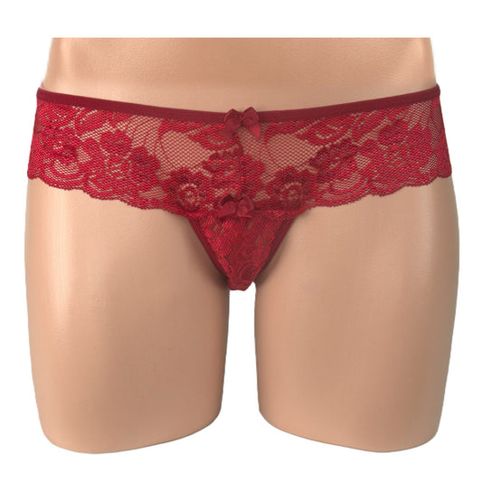 Poison Rose Lace Crutchless G-String
