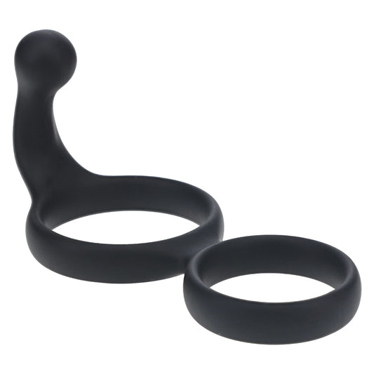 Shots LEVELZ Double Cock Ring with Anal Stimulator