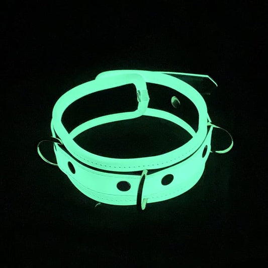 Love In Leather Glow In The Dark Collar And Leash