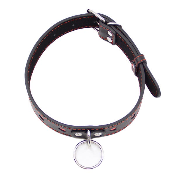 Love In Leather Faux-Leather Heart Collar