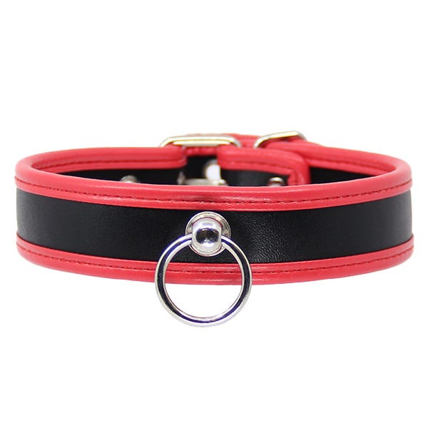 Love In Leather Padded Faux Leather Collar