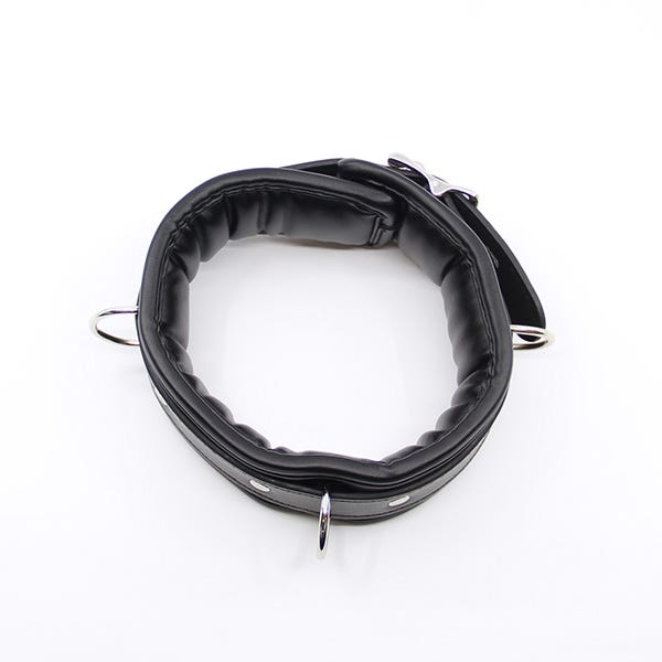 Love In Leather Faux-Leather Padded Collar