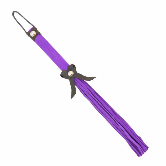 Love in Leather Suede Leather Willy Whip with Bow