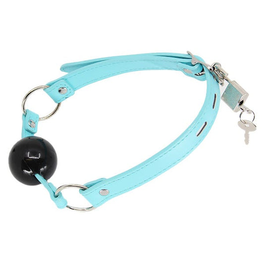 Love In Leather Faux Leather Ball Gag with Lock