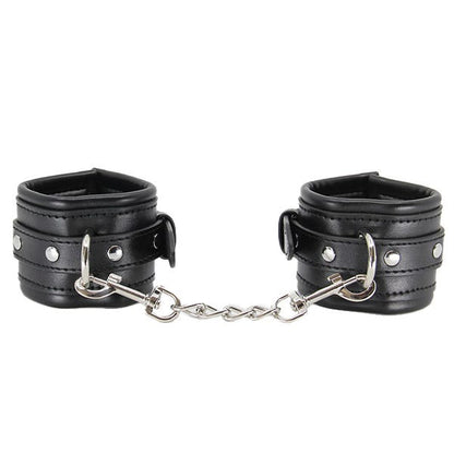 Love In Leather Faux-Leather Cuffs with Diamantes
