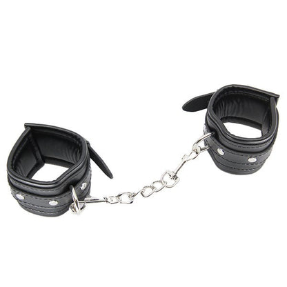 Love In Leather Faux-Leather Cuffs with Diamantes