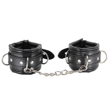 Love In Leather Faux Leather Padded Cuffs with Lock