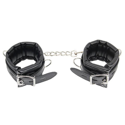 Love In Leather Faux Leather Padded Cuffs with Lock