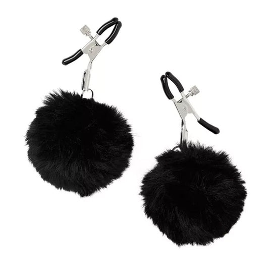 Love in Leather Pom Pom Nipple Clamps