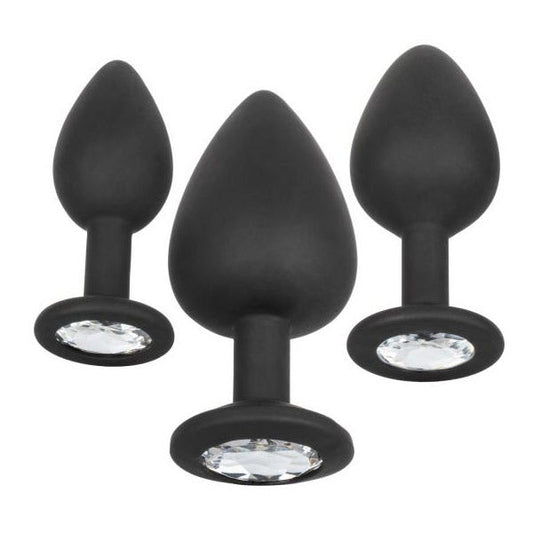 CalExotics Silicone Gem Anal Butt Plug Kit