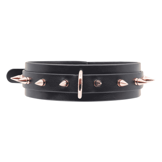 Love in Leather Spiked Faux Leather Collar