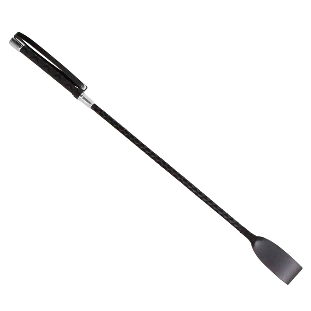Love In Leather Braided Satin Metal Ferrule Crop