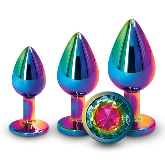 NS Novelties Rear Assets 3-Piece Butt Plug Trainer Kit - Rainbow