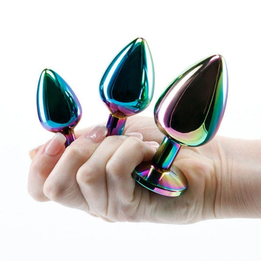 NS Novelties Rear Assets 3-Piece Butt Plug Trainer Kit - Rainbow